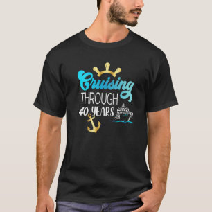 Bröllop-årsdagen för kryssningen i Resa Par T Shirt