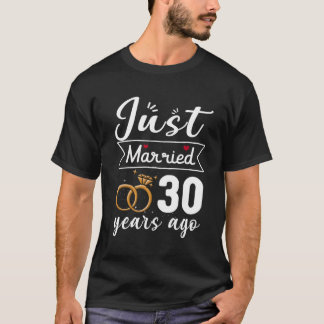Bröllop-årsdagen för Ny gifta för 30 år sedan T Shirt