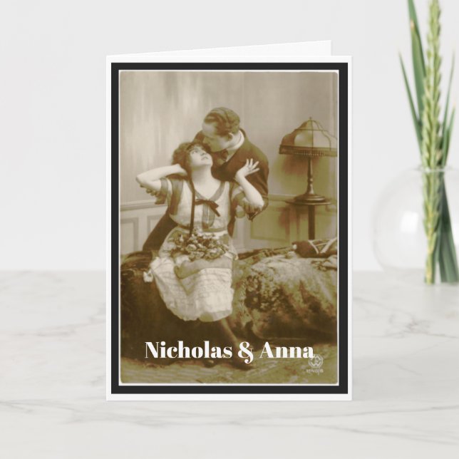 Bröllop-årsdagen för personligens årsdag kort (Framsida)