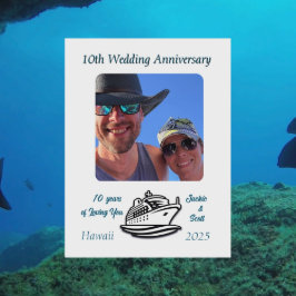 Bröllop-årsdagen PHOTO Cruise PERSONSONALIZE Magnet