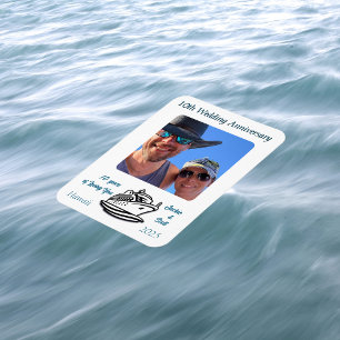 Bröllop-årsdagen PHOTO Cruise PERSONSONALIZE Magnet