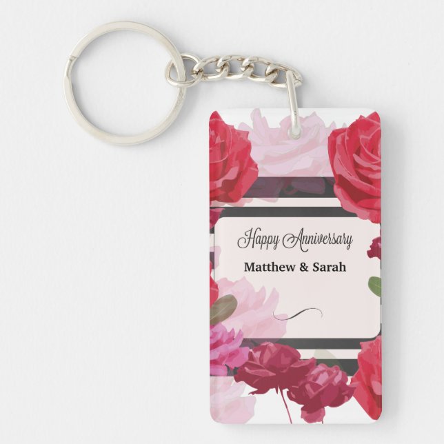 Bröllop-årsdagen Ro, Rand, anpassade namn (Framsidan)