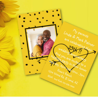 Bröllop-årsdagen Roligt Party Photo Inbjudningar