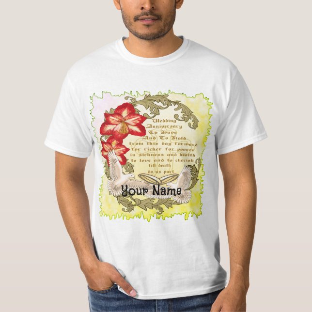 Bröllop-årsdagen T Shirt (Framsida)