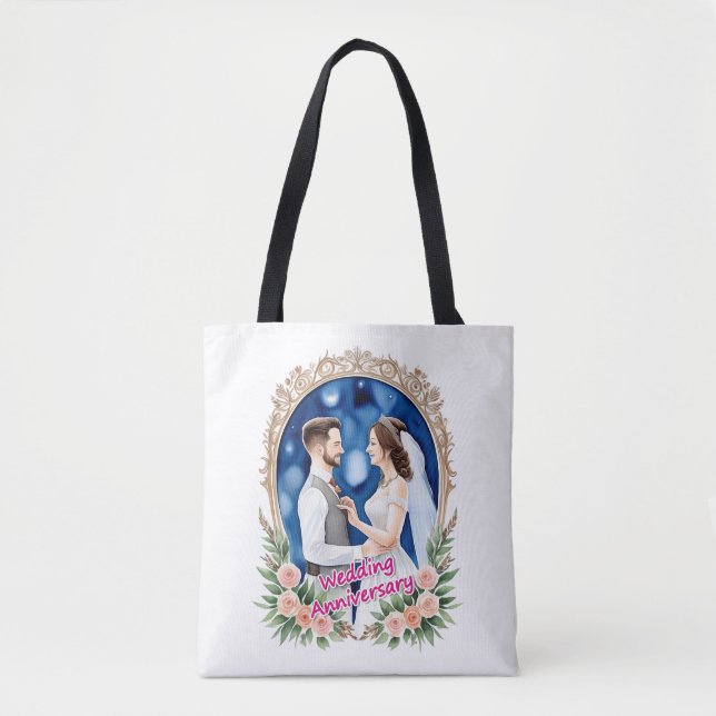 Bröllop-årsdagen Tote bags Tygkasse (Framsida)