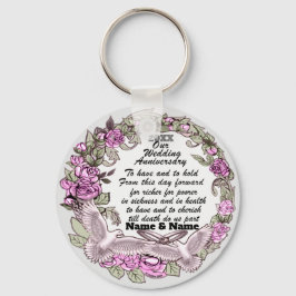 Bröllop-årsjubileumskedjan Nyckelring