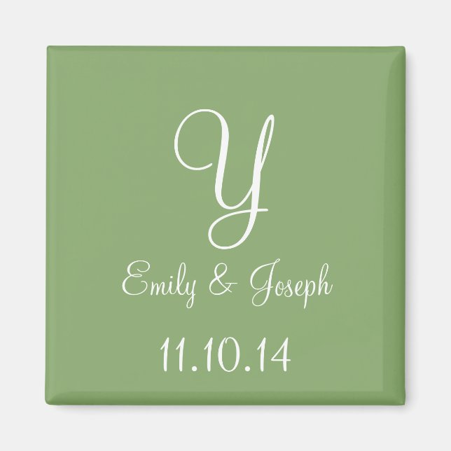 Bröllop Asparagus Cute Monochromatic Magnet (Framsidan)