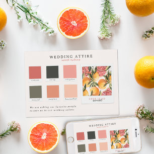 Bröllop Attire   Citrus Färg Palette Inbjudningar