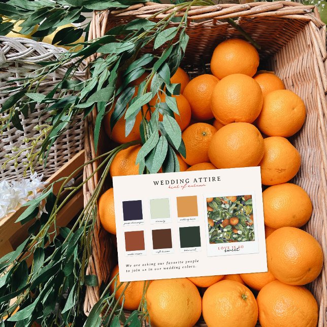 Bröllop Attire | Citrus Färg Palette Inbjudningar (Skapare uppladdad)