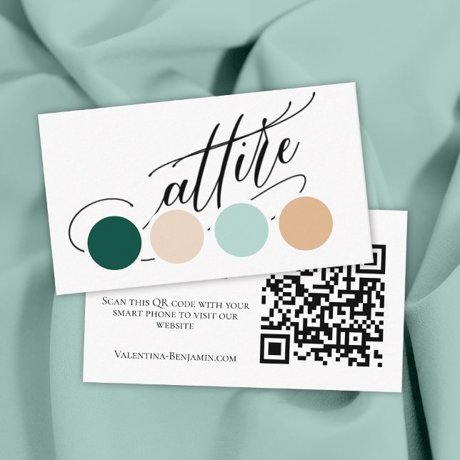 Bröllop attire dress code infoga QR-kod Tilläggskort (Skapare uppladdad)