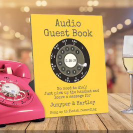 Bröllop Audio Guest Bok Black Rotary Dial Mustard