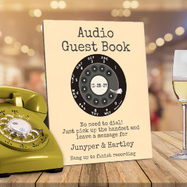 Bröllop Audio Guest Bok Black Rotory Ivory Cream