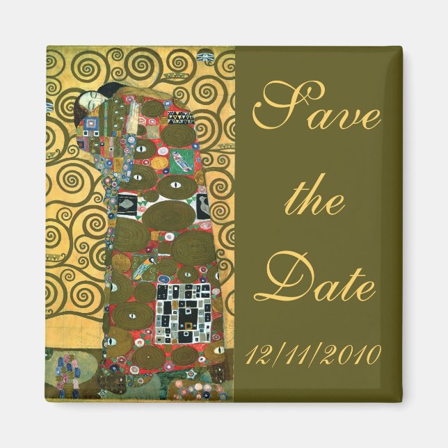 Bröllop av Gustav Klimt - Fullbordan (Kramen) Magnet (Framsidan)