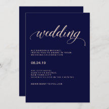 Bröllop av marinblått och Rosa