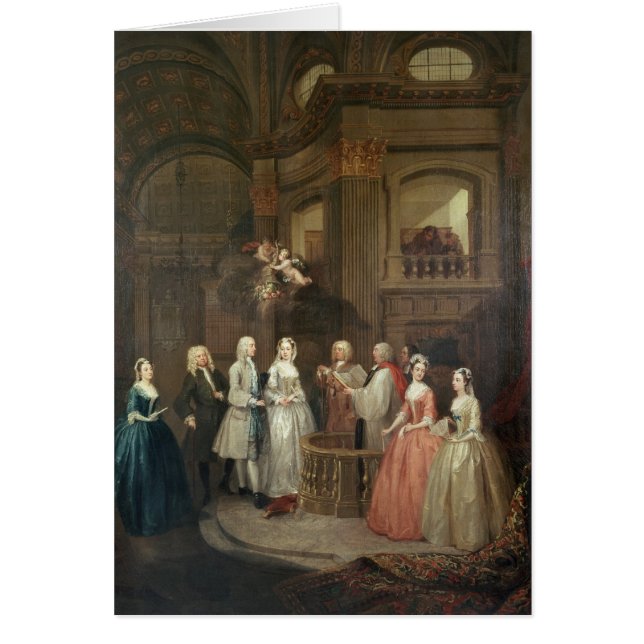 Bröllop av Stephen Beckingham och Mary Cox Hälsningskort (Framsidan)