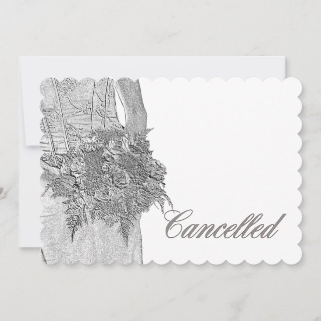 Bröllop avbokningsmeddelande meddelande (Framsida)