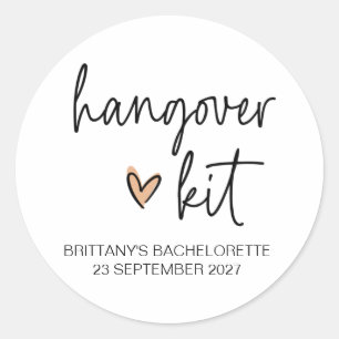 Bröllop Bachelorette Hens Party Brudens sida favor Runt Klistermärke