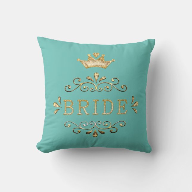 bröllop, bachelorette-partiet, guld party, glitter kudde (Framsida)