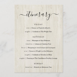 Bröllop / Bachelorette Party / Birthday Itinerary Program
