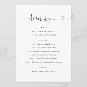 Bröllop / Bachelorette Party / Birthday Itinerary Program