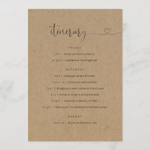 Bröllop / Bachelorette Party / Birthday Itinerary Program