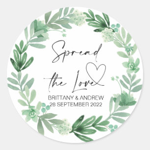 Bröllop Bag-förmånen sprider Kärlek-succulents Runt Klistermärke