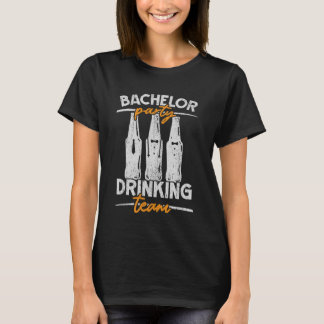 Bröllop Bakelse Drickande Team Brudgum Squad Brudg T Shirt