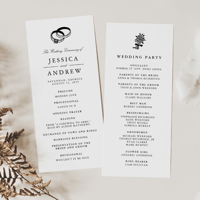 Bröllop Bands | Bröllop Ceremony-programmet Program (Skapare uppladdad)