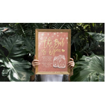 Bröllop Bar är Öppet Dryckesmeny Murade Glasburkar