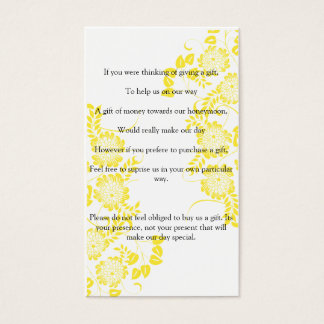 bröllop ber om pengar visitkort