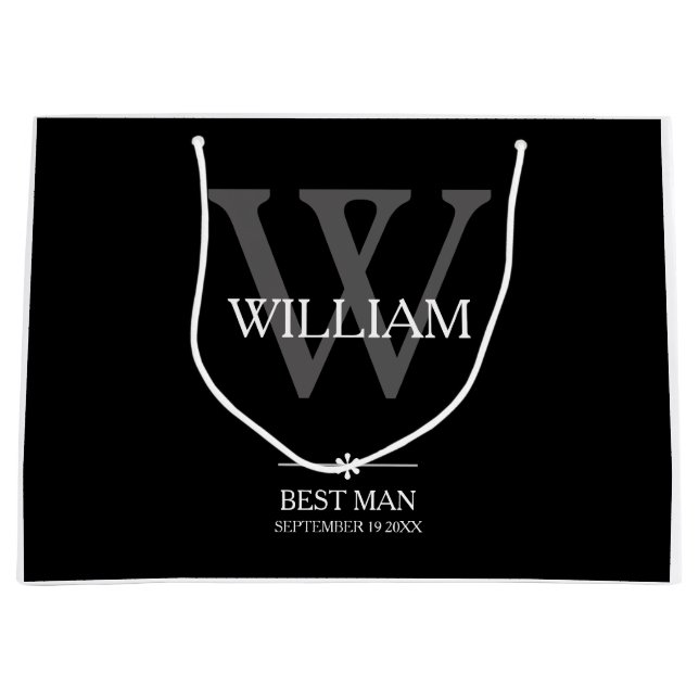 Bröllop Best Man Gift Anpassningsbar Chic Modern C (Framsidan)