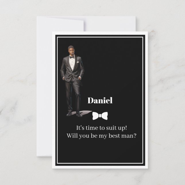 Bröllop Best Man Inbjudan (Framsida)