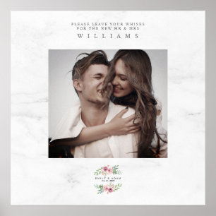 Bröllop Best Önskemål Guest Photo Romantic Wandec Poster