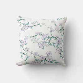 Bröllop bestseller grönt - blommigtens bakgrundsde kudde