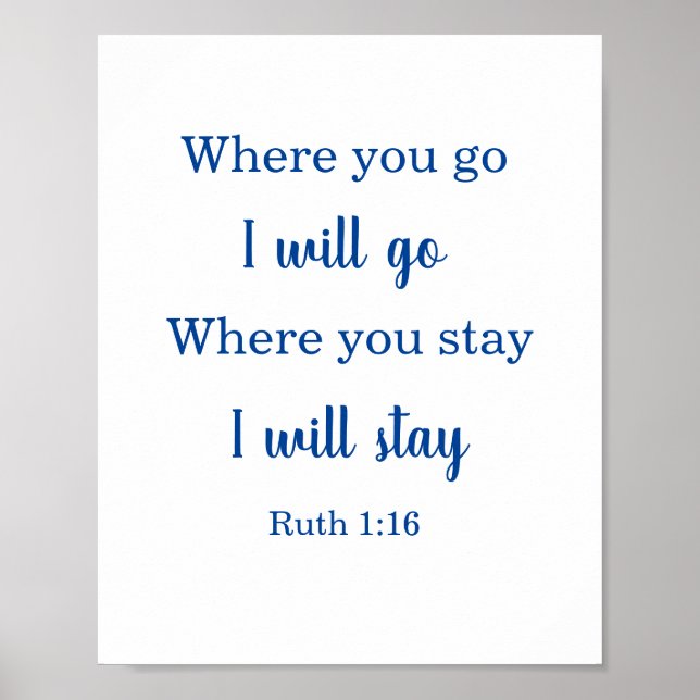Bröllop Bible Ruth Poster (Framsidan)