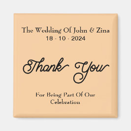 Bröllop Big Calligraphy Tack Magnet