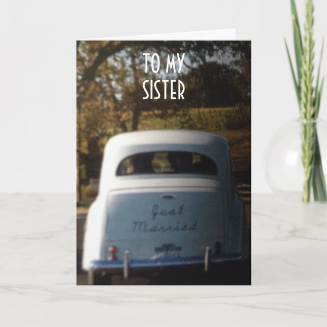 BRÖLLOP-BILDEN "NY GIFTA" FÖR MIN SISTER MEDDELANDE (Framsida)