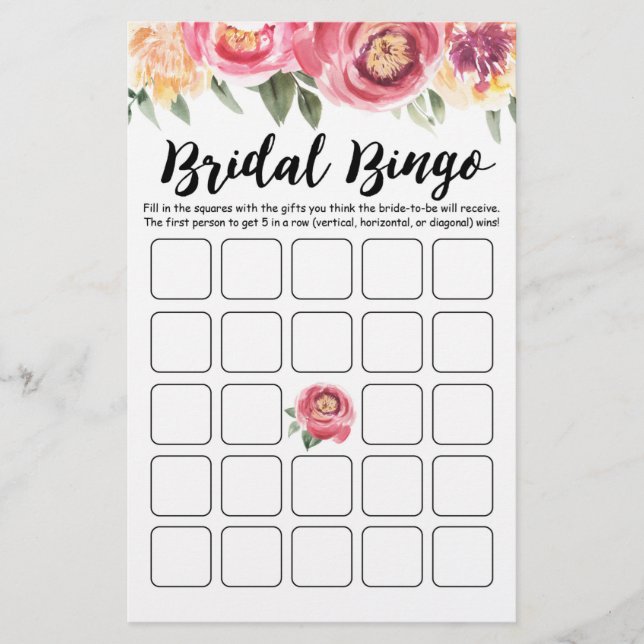 Bröllop Bingo Bröllopsfest och Sängkammarjakt spel (Framsida)