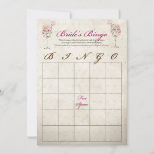 Bröllop Bingo Kort med Vin