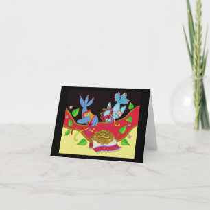 Bröllop Birds Ukrainska folkart Kort