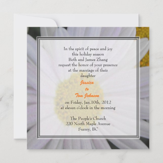 bröllop, Björns föräldrars inbjudan (Framsida)