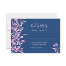 Bröllop blå rosa blommigtar botanisk OSA