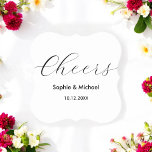 Bröllop Black White Cheers Elegant Underlägg Papper<br><div class="desc">Bröllop Cheers Black White Papper Underlägg med Calligraphy Text. Checka ut vår butikssamling nedan för matchande artiklar.</div>
