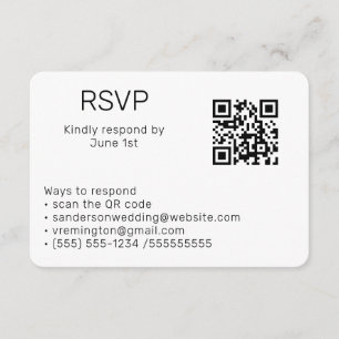Bröllop Black white OSA Online QR-kodfoto Tilläggskort