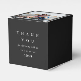 Bröllop Black White Personlig Photo Tack Presentaskar