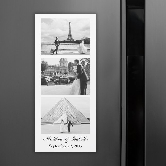 Bröllop Black & White Photo Booth Strip Magnet (Wedding Black & White Photo Booth Strip Magnet
)