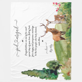 Bröllop Blanket med personligt meddelande Fleecefilt