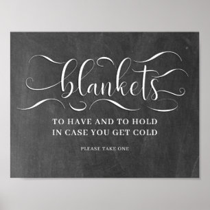 Bröllop Blankets tecken Poster