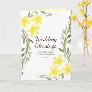 Bröllop Blessings Bible Verse John 15 Religiösa Kort