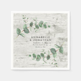 bröllop blöjor av lövträ, eucalyptus foliage pappersservett